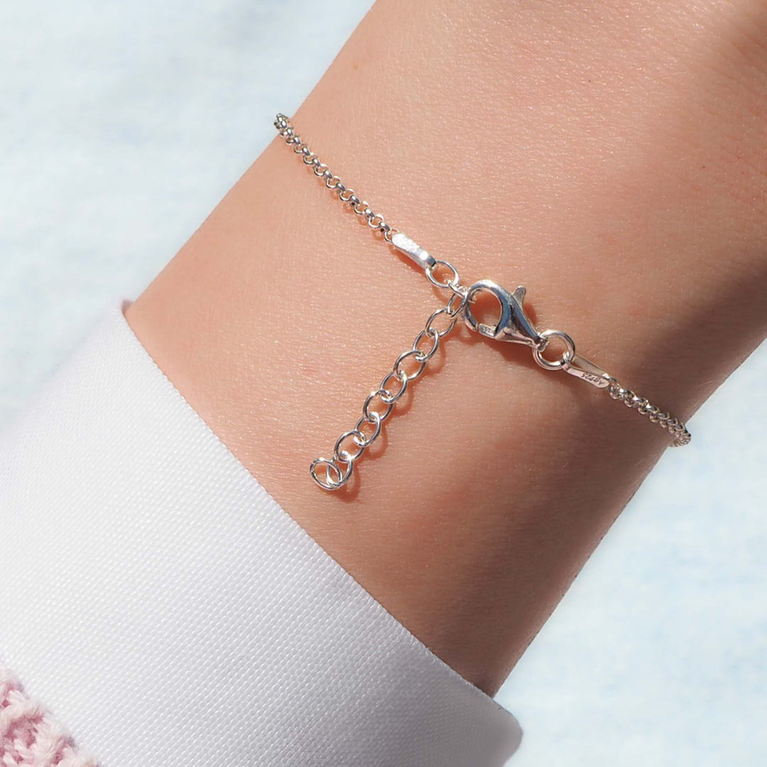 "TIARA" Silberarmband - Rosenquarz