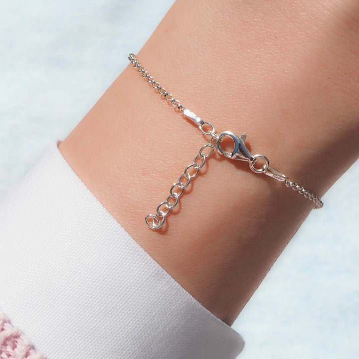 "TIARA" Silberarmband - Rosenquarz