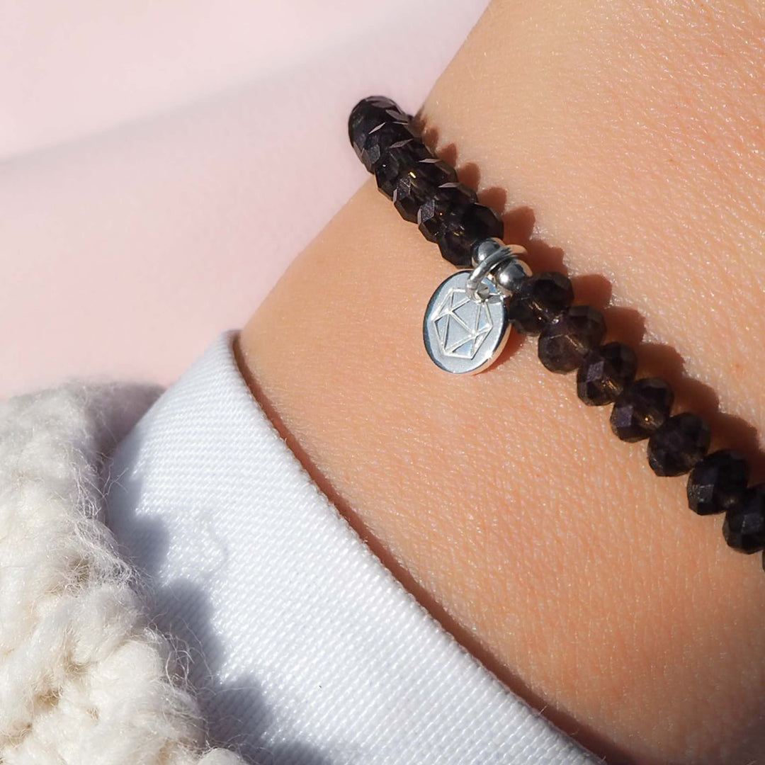 rauchquarzarmband, edelsteinkette rauchquarz anti stress stein beruhiungsstein heilstein rauchquarz schmuck