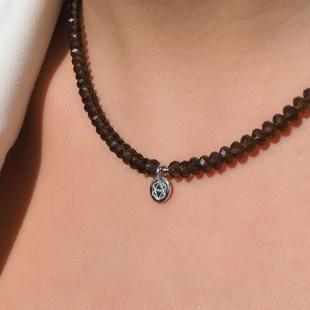 smoky quarz halskette, Rauchquarzkette, edelsteinkette heilsteinkette rauchquarz anti stress stein heilstein schmuck quarz gegen stress, rauchquarzkette kaufen online kaufen halskette edelstein rauchquarz smoky quarz