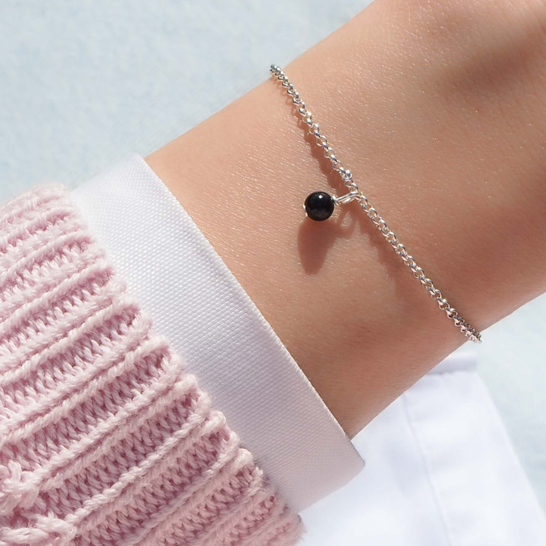 Zartes Silberarmband mit wunderschönem Turmalin-Anhänger, Turmalinschmuck, schutzstein turmalinkette schwarzer schutzstein kette turmalinschmuck heilstein