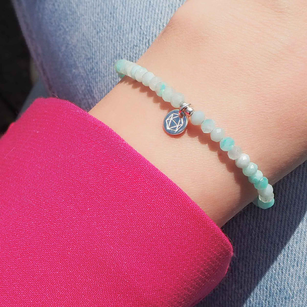 Edelsteinarmband Amazonit Heilstein Entspannung Edelsteinarmband türkiser Halbedelstein