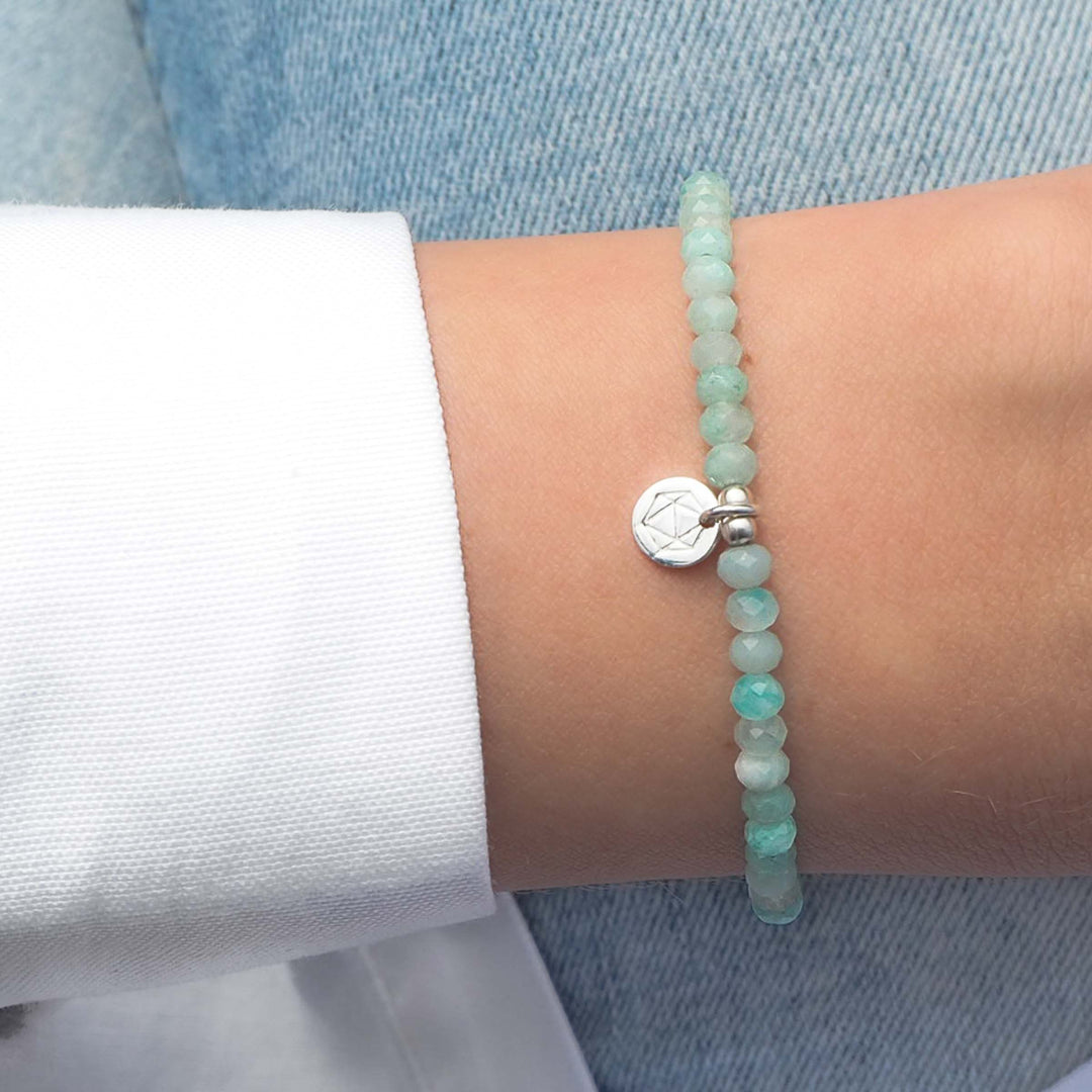 Amazonit-Armband Edelsteinarmband Amazonit grüner Heilstein Schmuck Edelsteinschmuck Edelsteinarmband Amazonitschmuck heilstein amazonit türkis wirkung