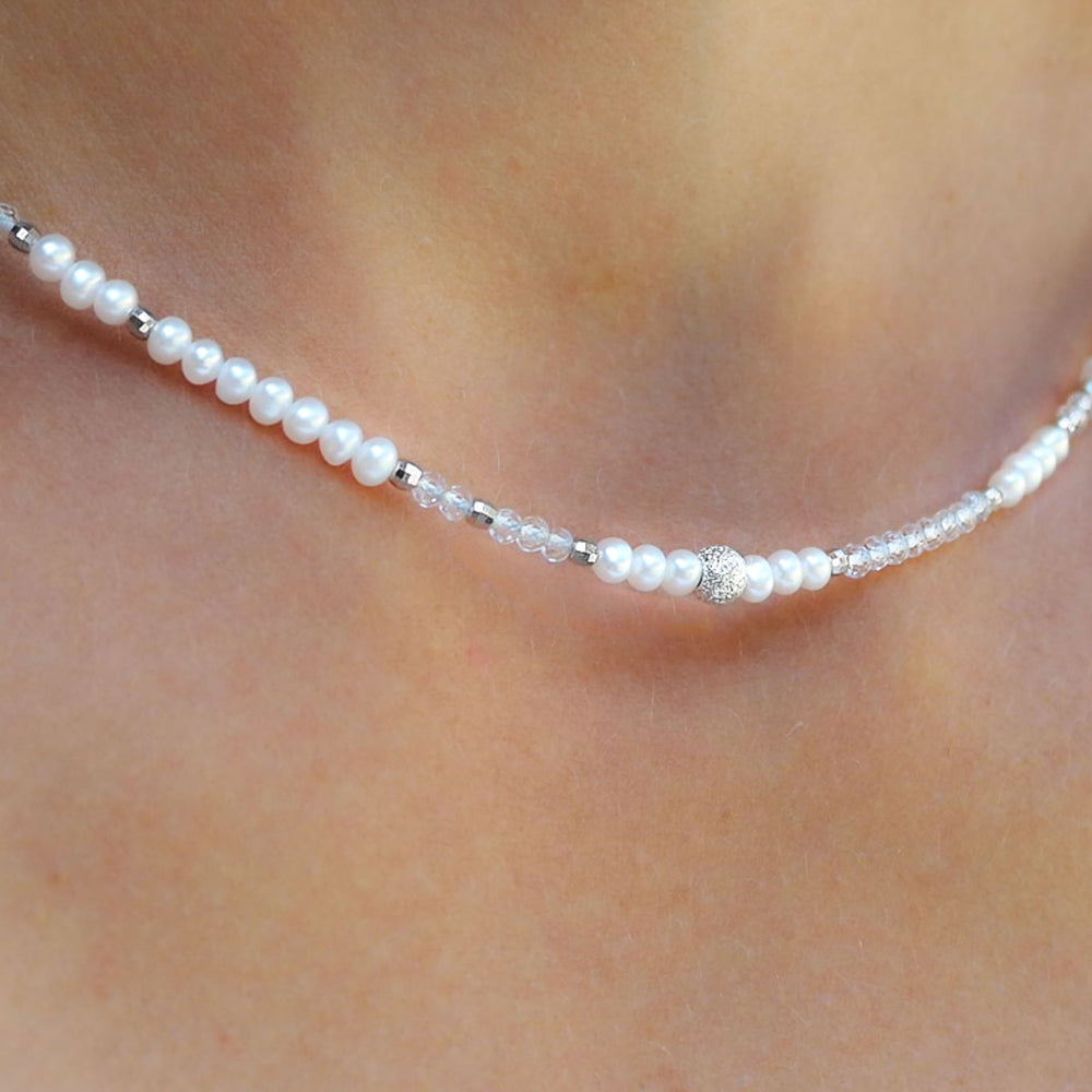 Choker Perlenkette Hochzeit Brautschmuck Kette brautkleid Perlenkette Bergkristallkette halskette braut Perlenkette Brautschmuck Hochzeitsschmuck Kette