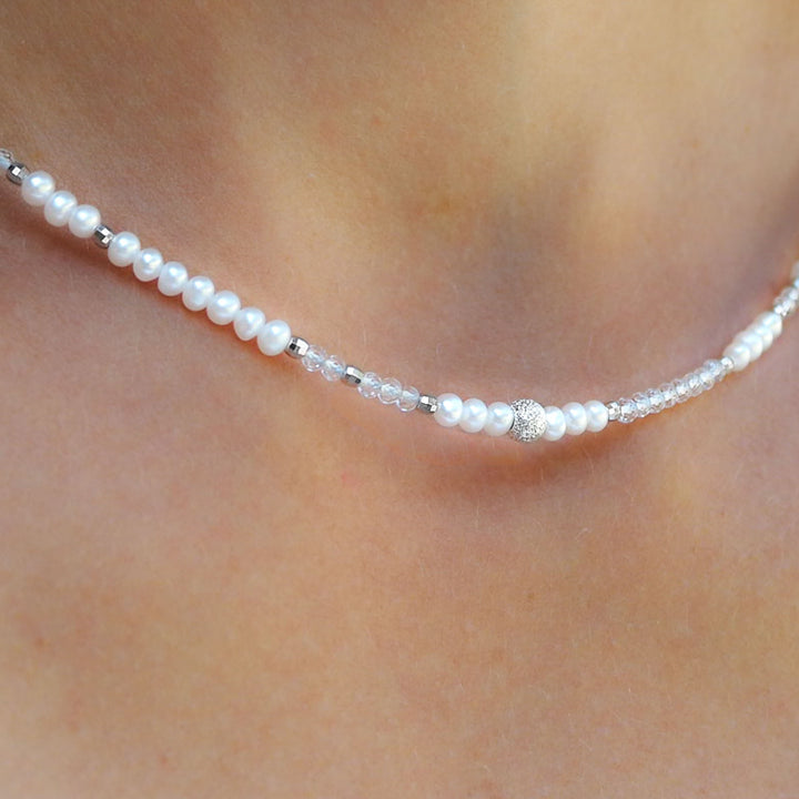 Choker Perlenkette Hochzeit Brautschmuck Kette brautkleid Perlenkette Bergkristallkette halskette braut Perlenkette Brautschmuck Hochzeitsschmuck Kette