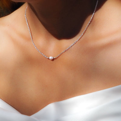 Hochzeitskollektion Brautschmuck Perlenkette Halskette Braut Hochzeitskette Halskette Perle Silber Perlenschmuck Perlenkette