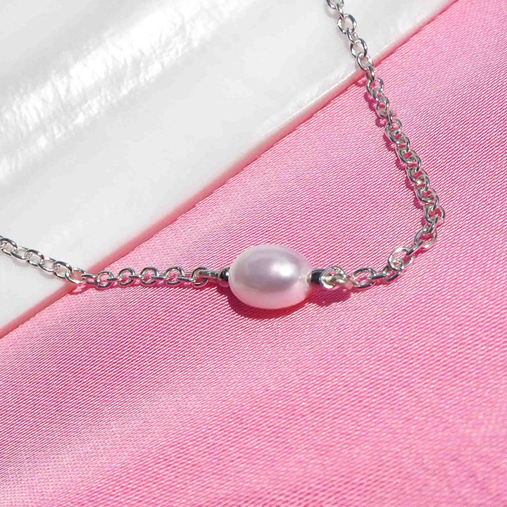 Perle Halskette Brautschmuck Hochzeitsschmuck Hochzeitskette Perle Perlenschmuck Perlenkette ovale Kette perle