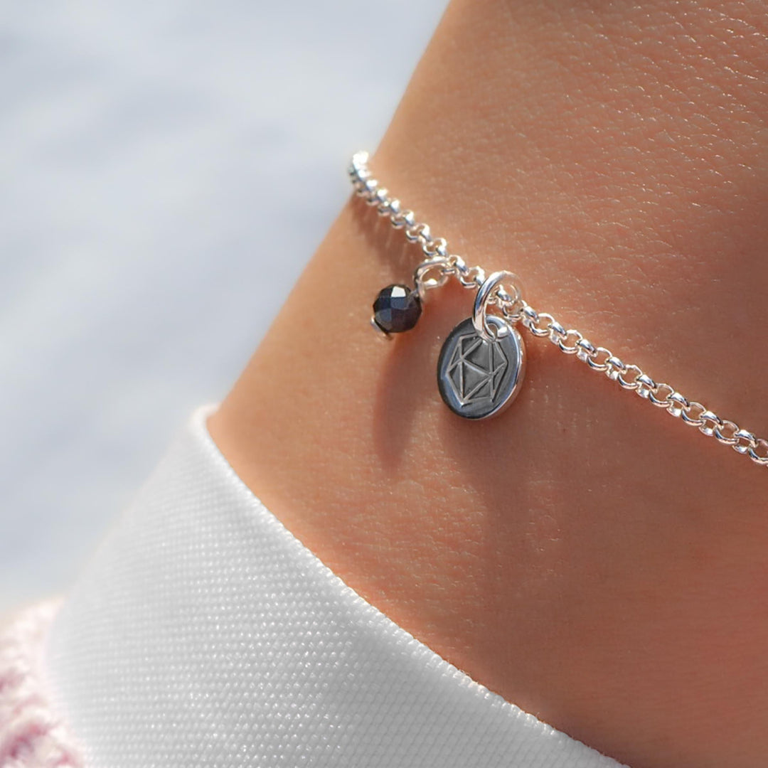 Hämatitschmuck Armband Hämatit Heilstein Grau Hämatitarmband mit Silberanhänger, Hämatitkette handgemacht online kaufen blutstein armband