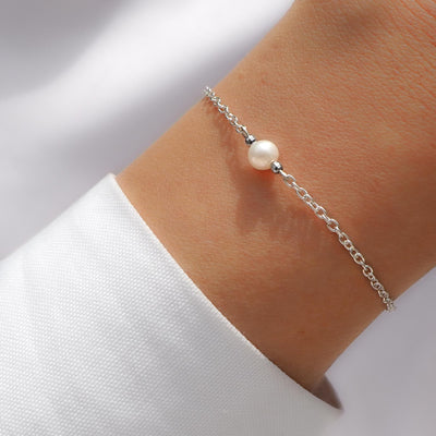 Hochzeitsschmuck Armband Braut Silberarmband Perle Hochzeitskleid Armband Perlenkette ovale perle armband
