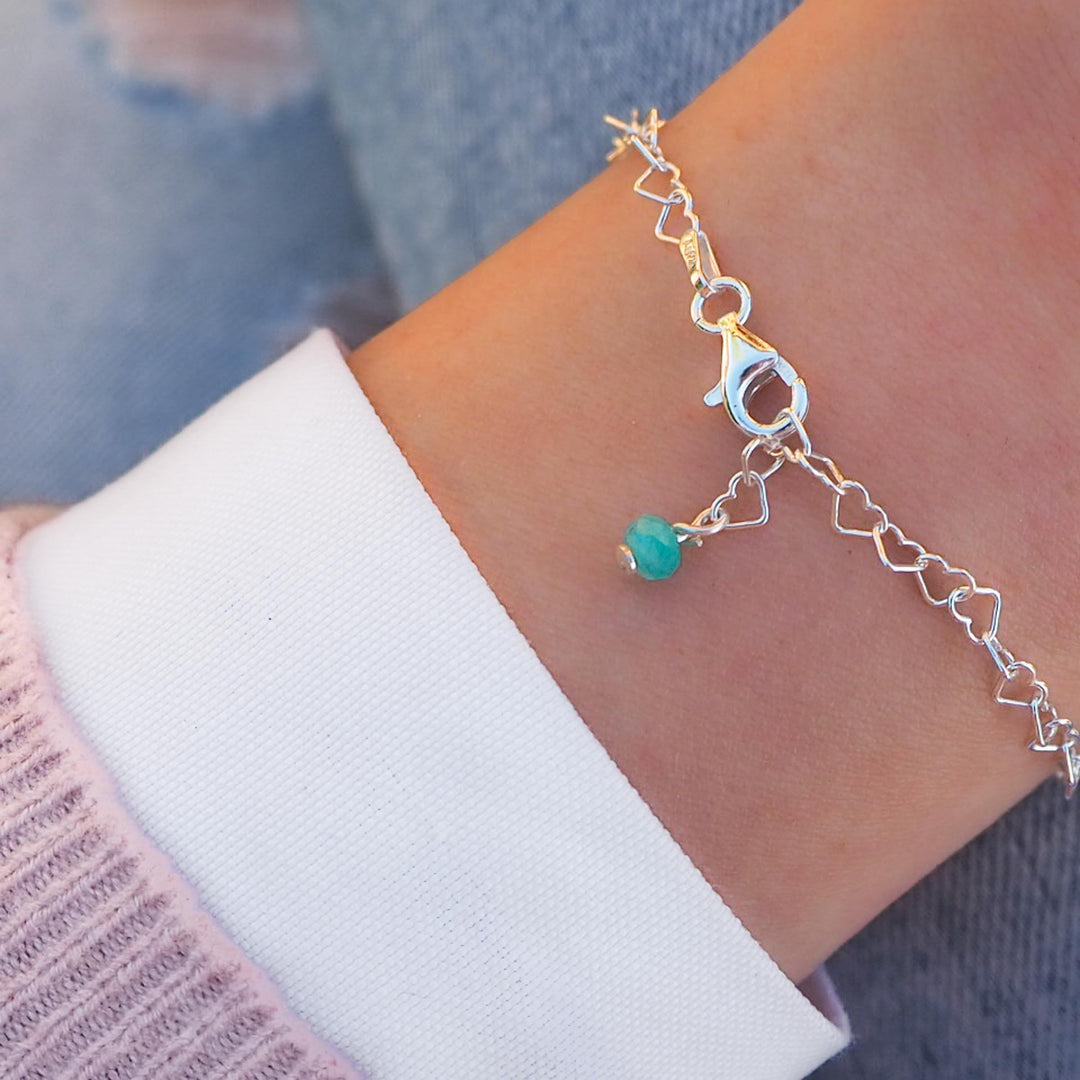 Amazonitschmuck Armband Amazonit mit Silber handgemachter Edelsteinschmuck Amazonit grüner Edelstein  herzkette amazonit wirkung heilstein türkis amazonitschmuck 
