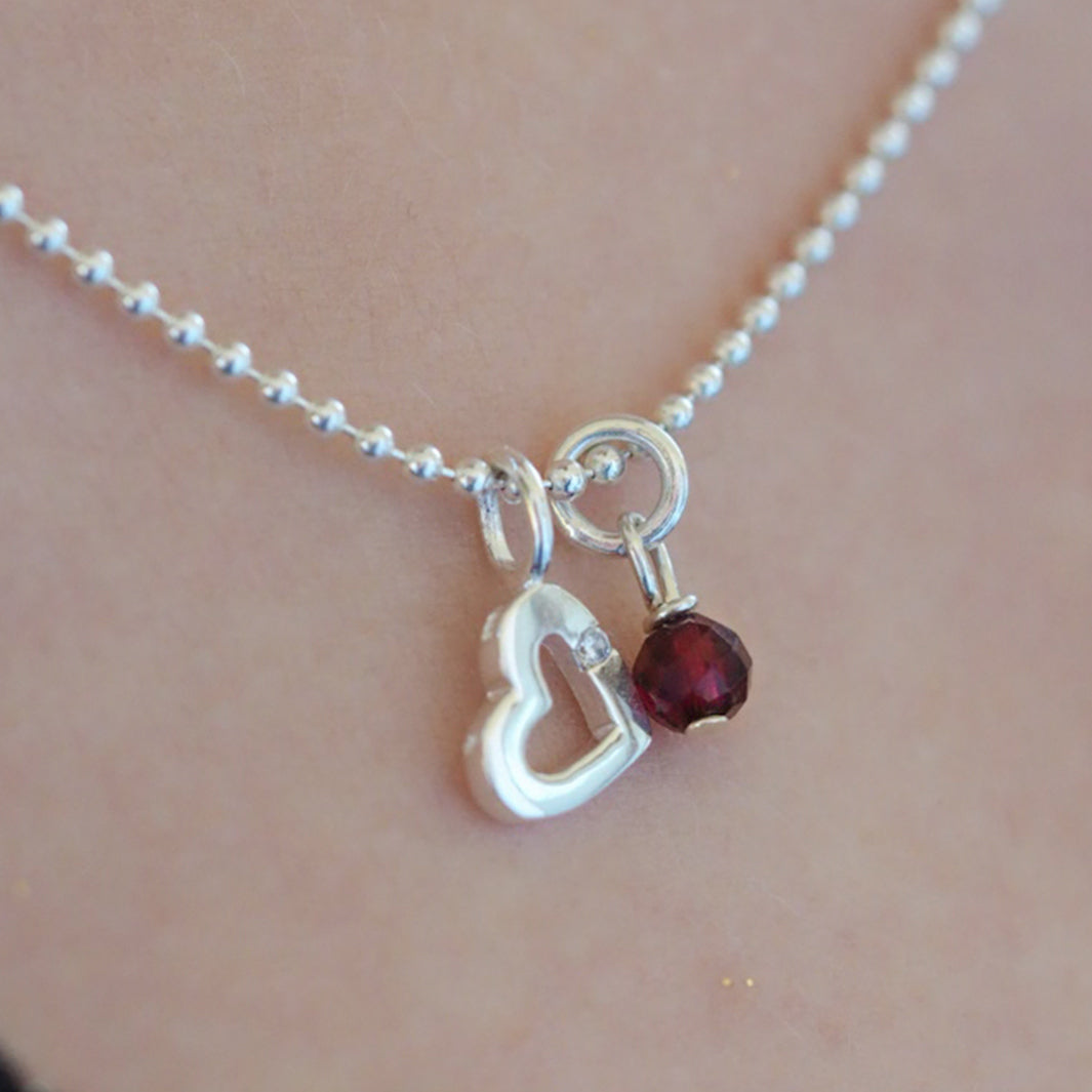 Herz Silber Symbolschmuck Anhänger Herz Sterling Silber Anhänger Granat Edelstein kaufen
